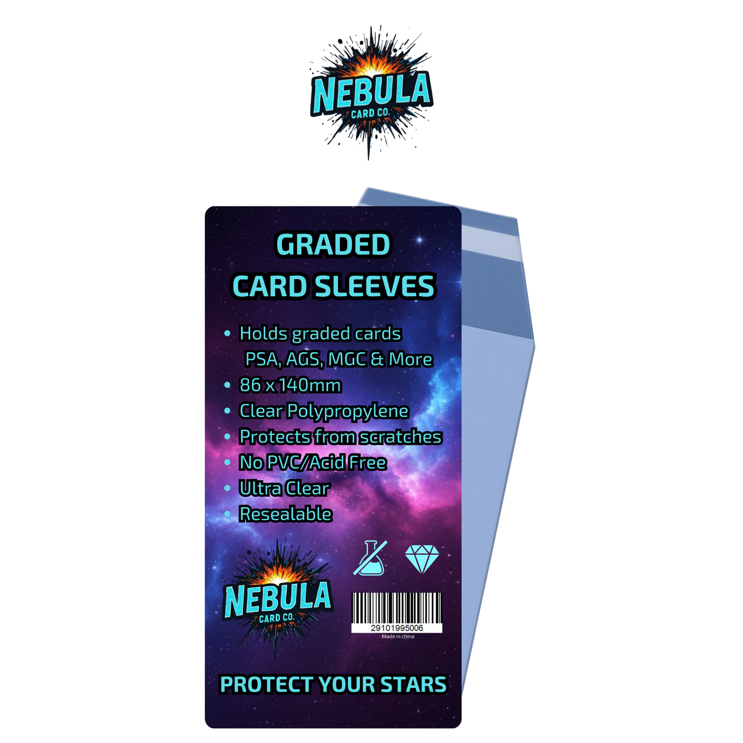 GRADED CARD SLEEVES 100 PACK